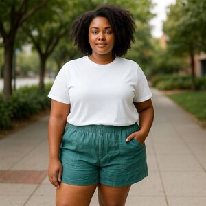 Universal Thread Women's High-Rise Green Bermuda Shorts Size 2XL